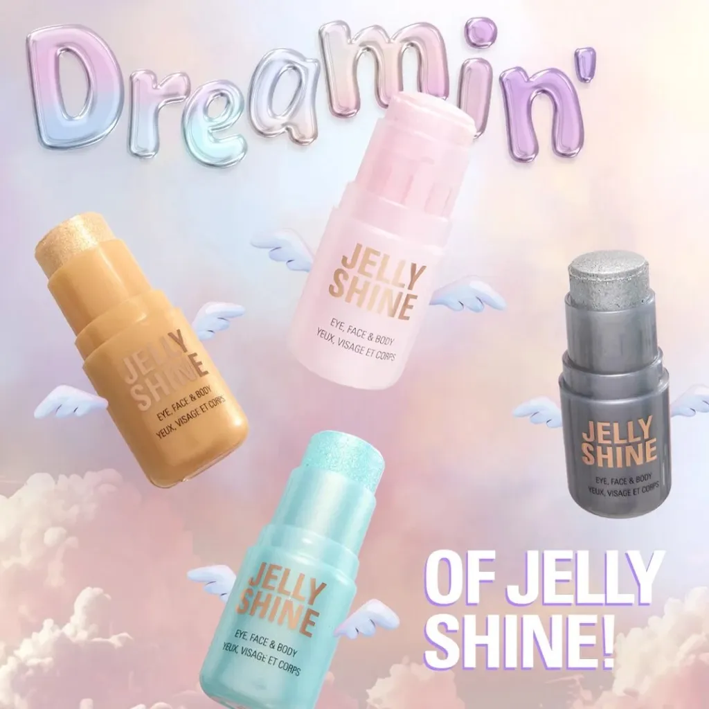 Revolution Jelly Shine Eye, Face & Body Highlight Stick Ethereal Pink - 3