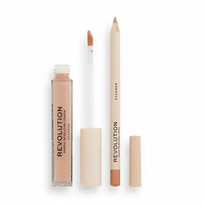 Set për buzë Makeup Revolution Lip Contour Kit “Stunner” - 1