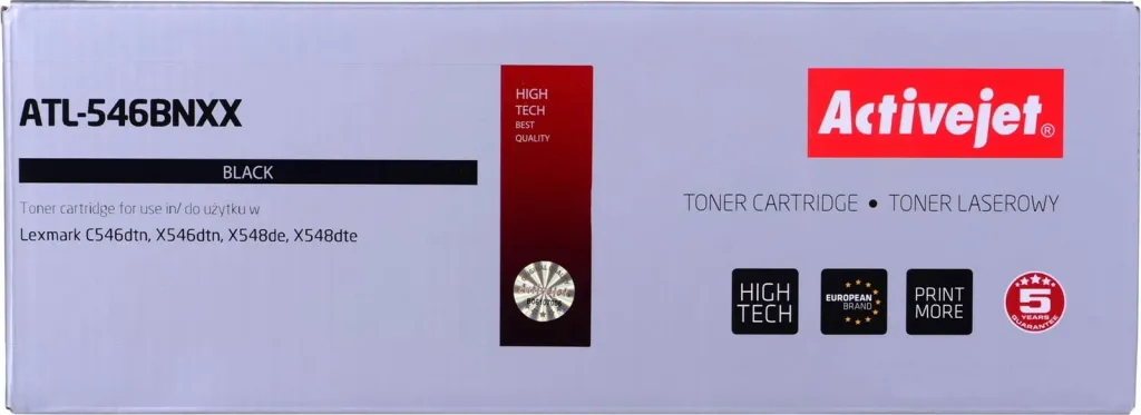 Toner zëvendësues Activejet ATL-546BNXX për printer Lexmark, i zi - 2
