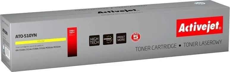 Toner zëvendësues Activejet ATO-510YN për printer Oki, i verdhë - 1
