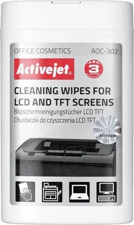 Peceta pastrimi LCD Activejet AOC-302, 100 copë - 1