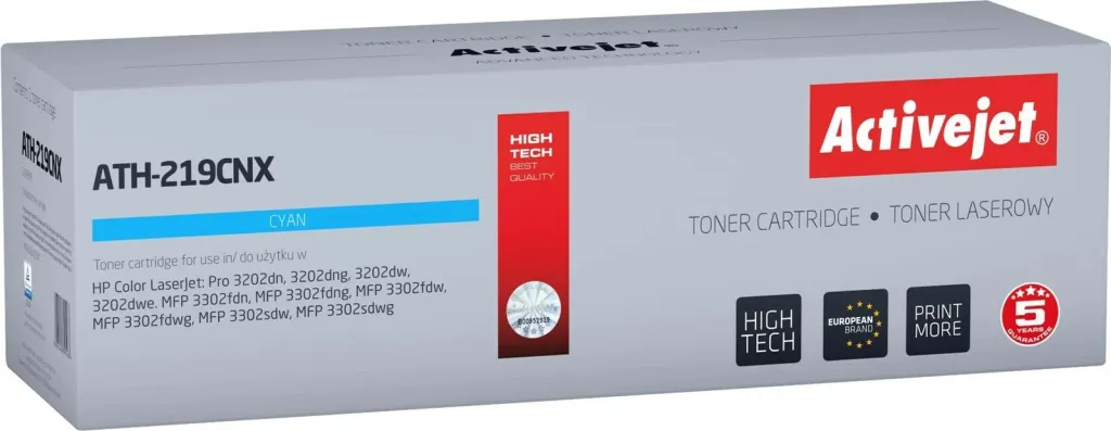 Toner Activejet ATH-219CNX për HP 219X, Cyan, me çip - 1