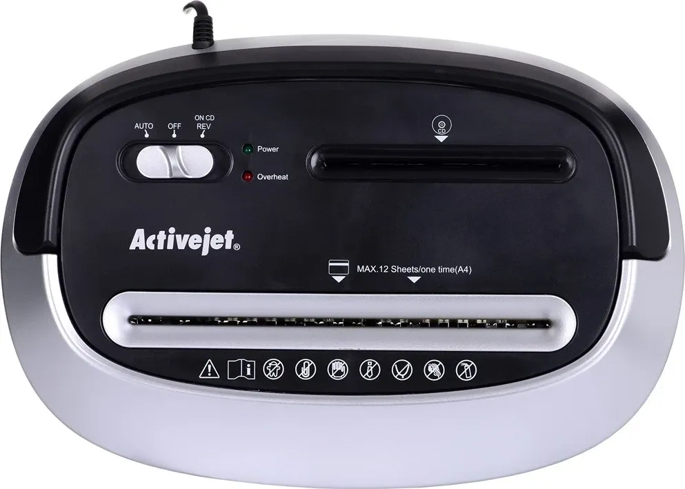 Shredder dokumentesh Activejet ASH-1201D P-3, 25L, prerje shirita, i zi - 6