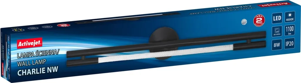 Llambë muri Activejet AJE-LOGAN, LED, E zezë - 2