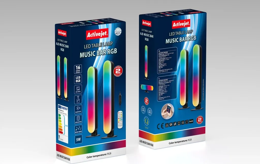 Dritë muzikore Activejet AJE-MUSIC BAR RGB LED, e zezë - 11