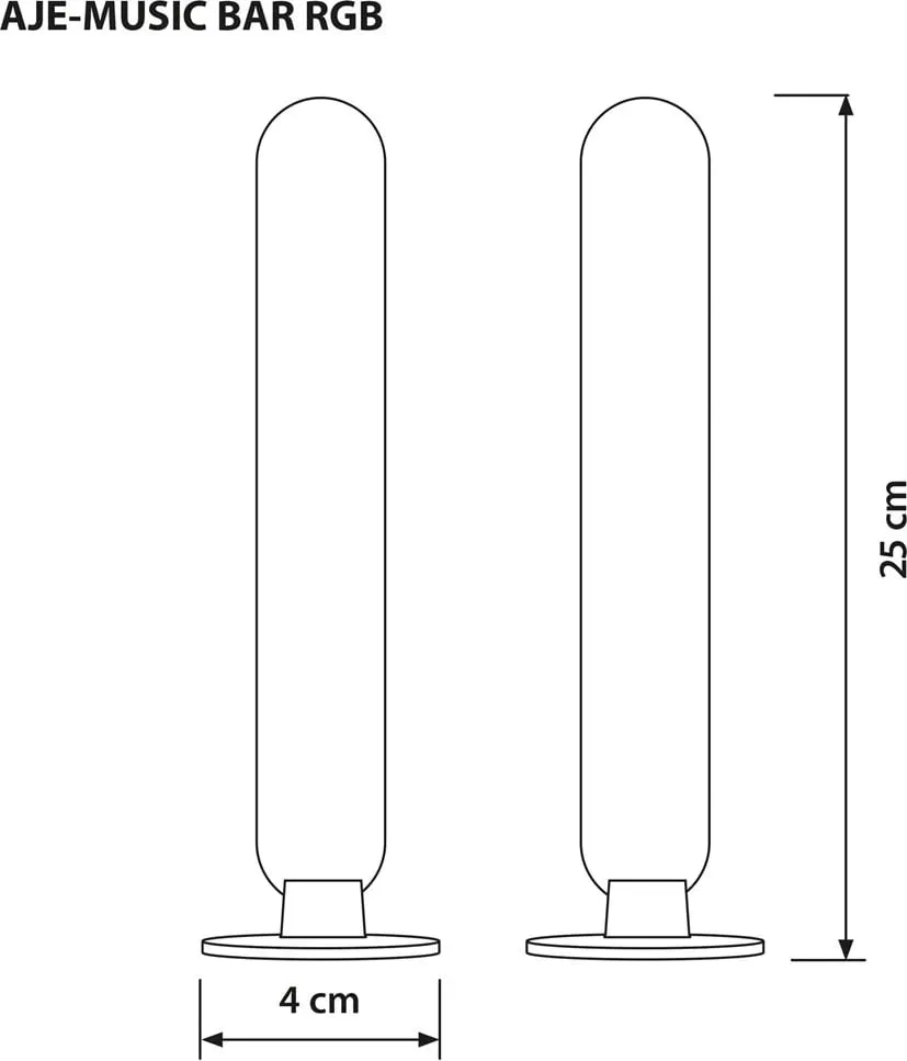 Dritë muzikore Activejet AJE-MUSIC BAR RGB LED, e zezë - 10