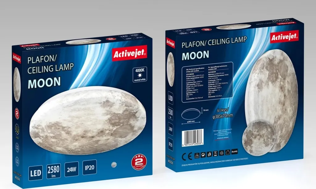 Plafonierë LED Activejet AJE-MOON 24W, Shumëngjyrëshe - 8