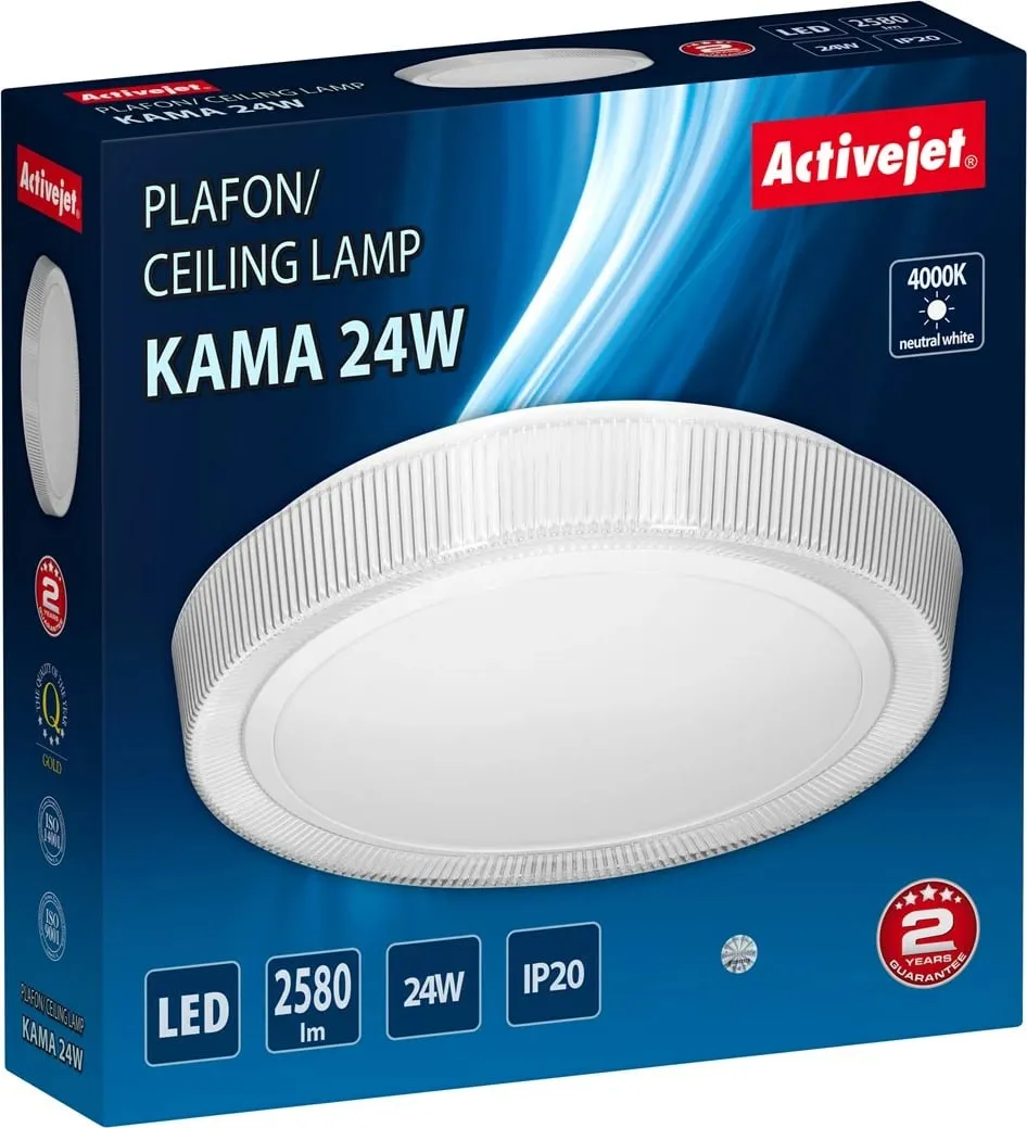 Llambë tavani LED Activejet AJE-KAMA, 24W, 4000K, e bardhë - 4