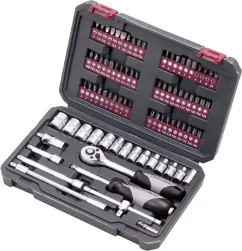 Set Veglash me Soket dhe Bit 1/4 inch, 82 Pjesë, Kraftwerk 204.101.001