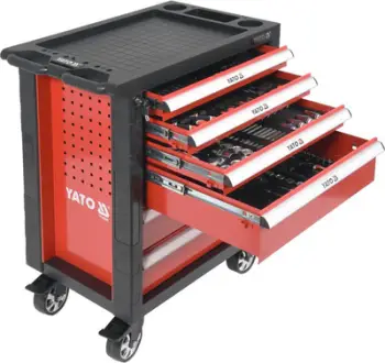 Set/kabinet me pajisje pune Yato, 6 sirtarë, 177 pajisje (YT-55300)
