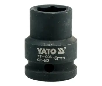 Prizë Yato hex 1/2" 16mm (YT-1006), e zezë
