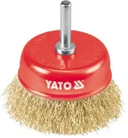Furçë teli Yato YT-4750, 75 mm, 6 mm bosht, kuqe