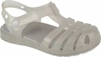 Sandale për vajza Crocs Isabella Jr 208444-0IC, me shirit velcro, kundër rrëshqitjes, argjendtë