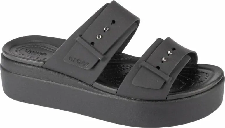 Sandale me platformë Crocs Brooklyn Low Wedge Sandal W 207431, LiteRide, e zezë - 1