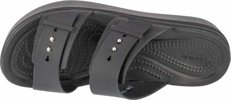 Sandale me platformë Crocs Brooklyn Low Wedge Sandal W 207431, LiteRide, e zezë - 3