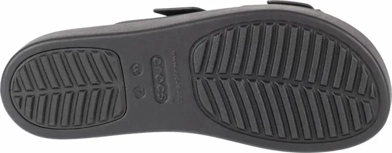Sandale me platformë Crocs Brooklyn Low Wedge Sandal W 207431, LiteRide, e zezë - 4