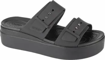 Sandale me platformë Crocs Brooklyn Low Wedge Sandal W 207431, LiteRide, e zezë