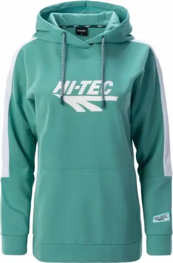 Bluzë sportive Hi-Tec Paval II W, pambuk poliester, me xhep kangur, blu