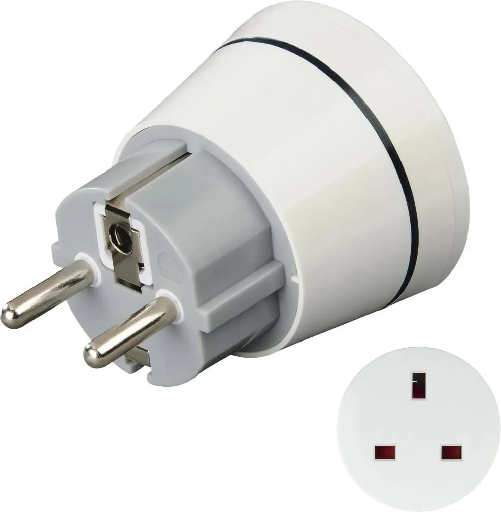 Adapter Hama Core, UK në EU, i bardhë - 1