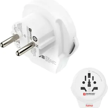 Adapter Hama World Travel USB, bardhë
