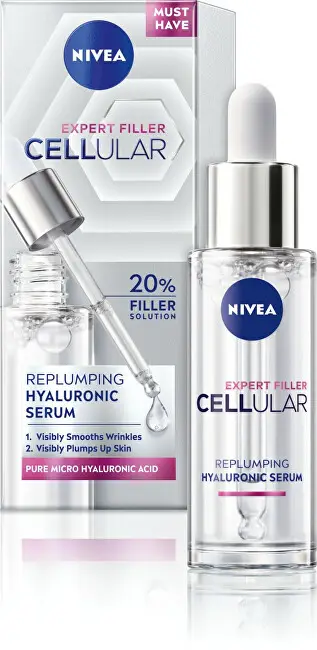 Serum mbushës për lëkurë Nivea Cellular Expert Filler (Replumping Hyaluronic Serum), 30 ml