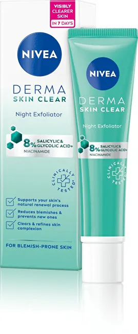 Piling Nivea Derma Skin Clear (Night Exfoliator), 40 ml - 1