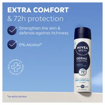 Antiperspirant sprej për meshkuj Nivea Derma Control Defend, 150 ml