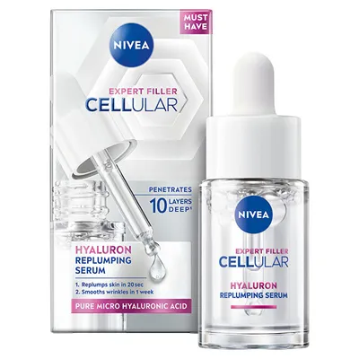 Serum hidratues kundër rrudhave me hidratues Cellular Expert Filler Nivea, 15 ml - 1