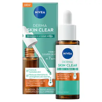 Serum për rigjenerimin dhe hidratimin e thellë të lëkurës Derma Skin Clear Serum Nivea, 30 ml