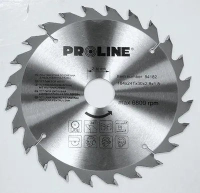 Teh sharre rrethore Proline, 130x20mm, 24 dhëmbë - 1