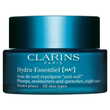 Krem nate për lëkurë Clarins Hydra Essentiel (Plumps, Moisturizes and Quenches Night Cream), 50 ml