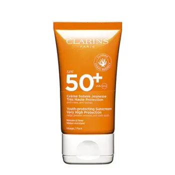 Krem kundër diellit Clarins Youth Protecting Sunscreen, SPF 50