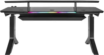 Tavolinë gaming Thermaltake ARGENT P900, smart, rregullim elektrik, LED, e zezë