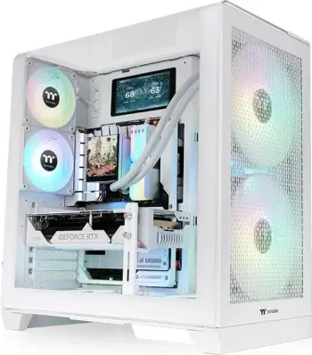 Kuti PC Thermaltake View 390 Snow, mid tower, xham i temperuar, e bardhë