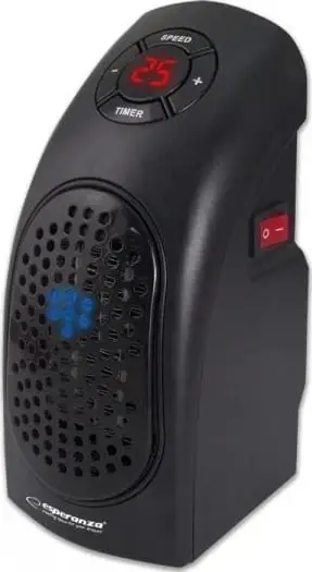 Ngrohës ventilator Esperanza Kalahari EHH007, plastikë, i zi