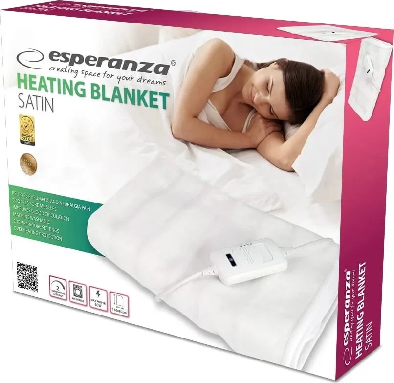 Batanije elektrike Esperanza EHB002, 60 W, poliester, e bardhë - 2