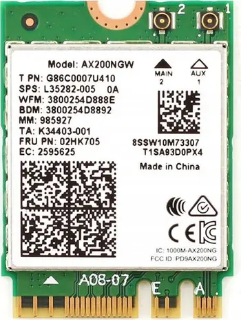 Adapter rrjeti Intel Wi-Fi 6 AX200, M.2 2230, Bluetooth 5.0, 802.11ax