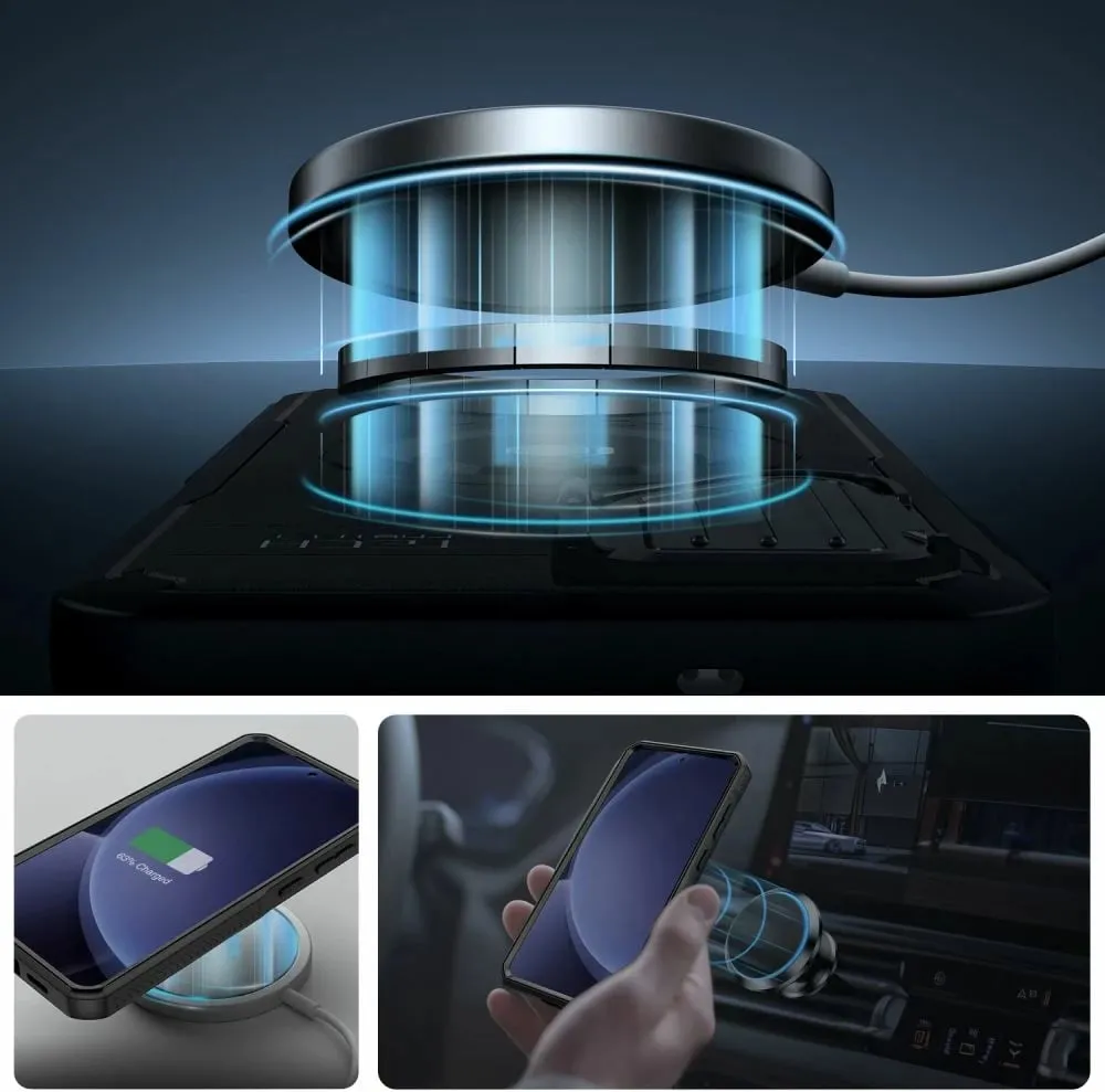 Mbështjellës Tech-Protect Kevlar MagSafe+ për Samsung Galaxy S25 Plus, i zi - 6