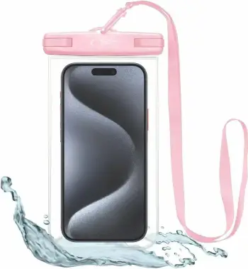Mbështjellës për celular Tech-Protect, i papërshkueshëm nga uji, univerzal, i zi/transparent