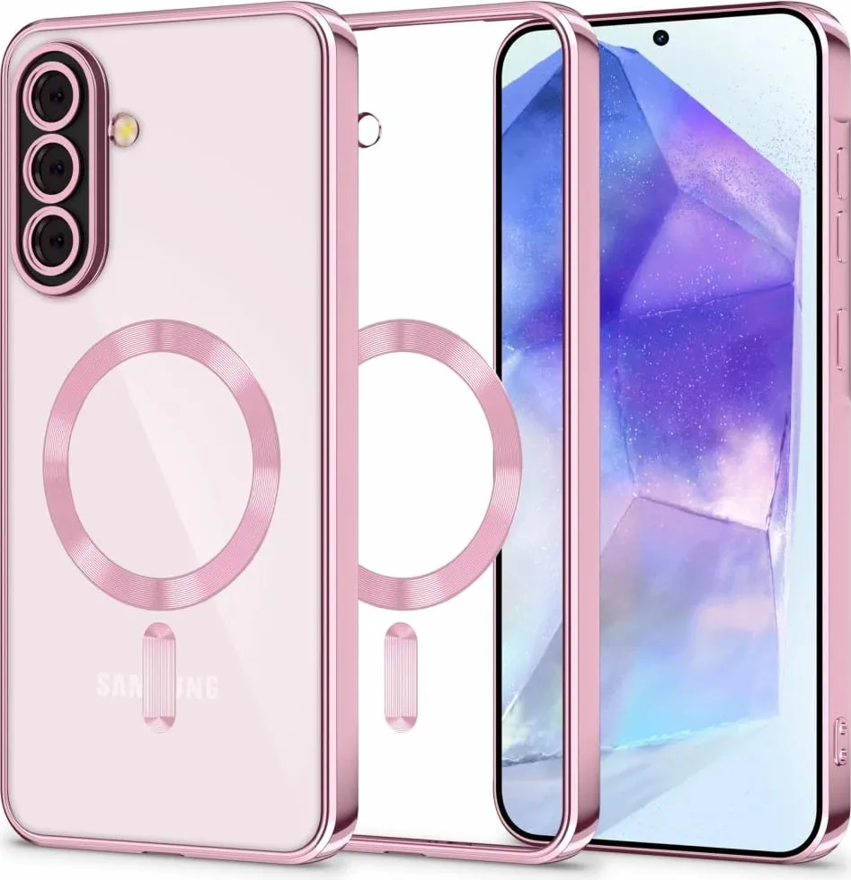 Mbështjellës Tech-Protect MagFlex për Samsung Galaxy A56 5G, MagSafe, Rozë e tejdukshme - 1