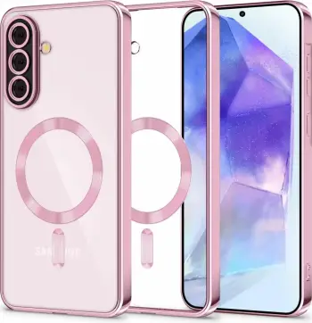 Mbështjellës Tech-Protect MagFlex për Samsung Galaxy A56 5G, MagSafe, Rozë e tejdukshme