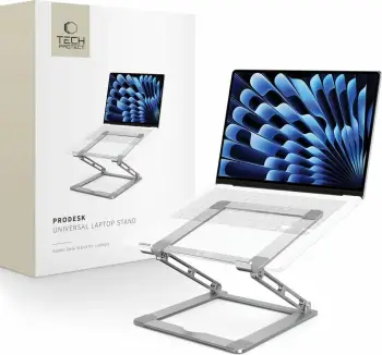 Mbajtëse laptopi Tech-Protect ULS400, deri 17", alumini, gri
