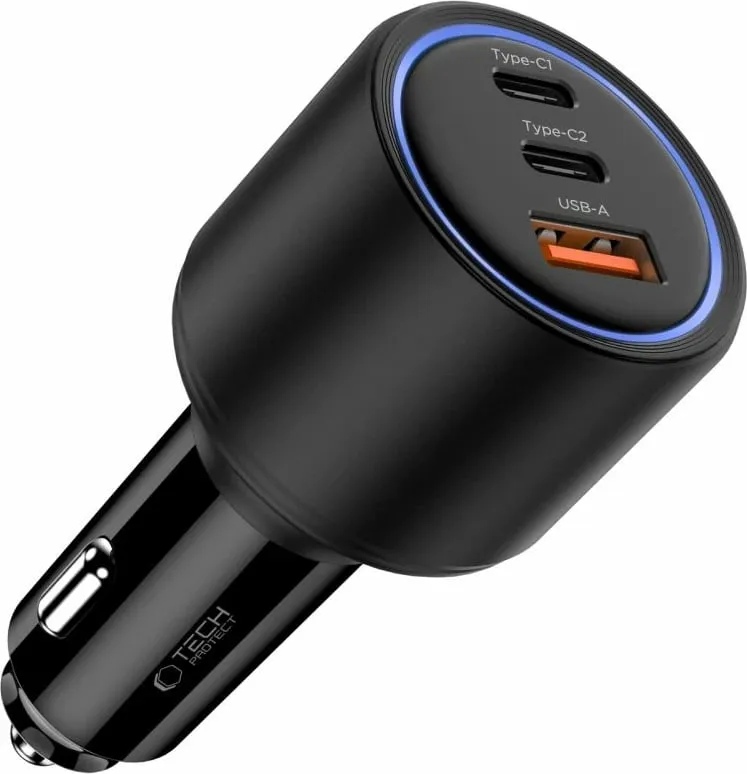 Karikues veture Tech-Protect CC04, 3 porta, PD 175W, i zi - 2