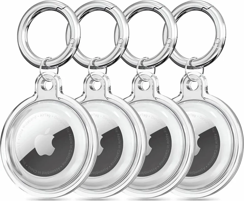 Mbështjellës Tech-Protect Icon 4-pack për Apple AirTag, Transparent - 1