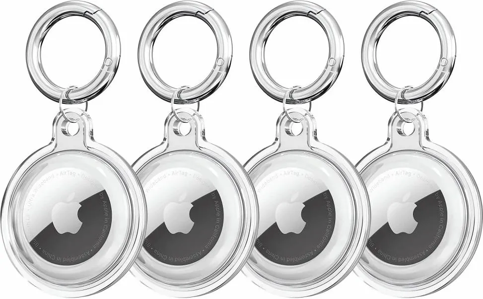 Mbështjellës Tech-Protect Icon 4-pack për Apple AirTag, Transparent - 2