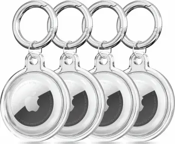 Mbështjellës Tech-Protect Icon 4-pack për Apple AirTag, Transparent