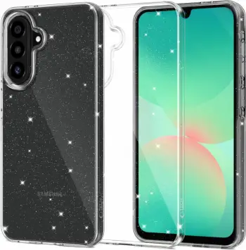 Mbështjellës Tech-Protect FlexAir për Samsung Galaxy A26 5G, Transparent-Glitter