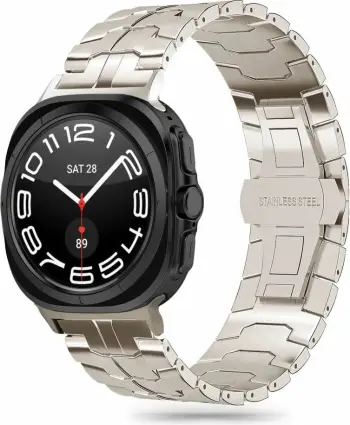 Rrip çeliku për smartwatch Tech-Protect Stainless Line për Samsung Galaxy Watch Ultra 47 mm, Titanic