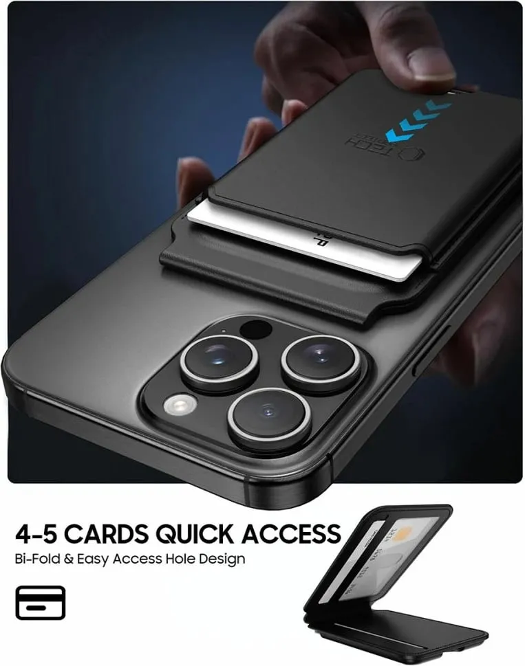 Mbajtës kartelash për smartphone Tech-Protect MagWallet Stand MagSafe, i zi - 3