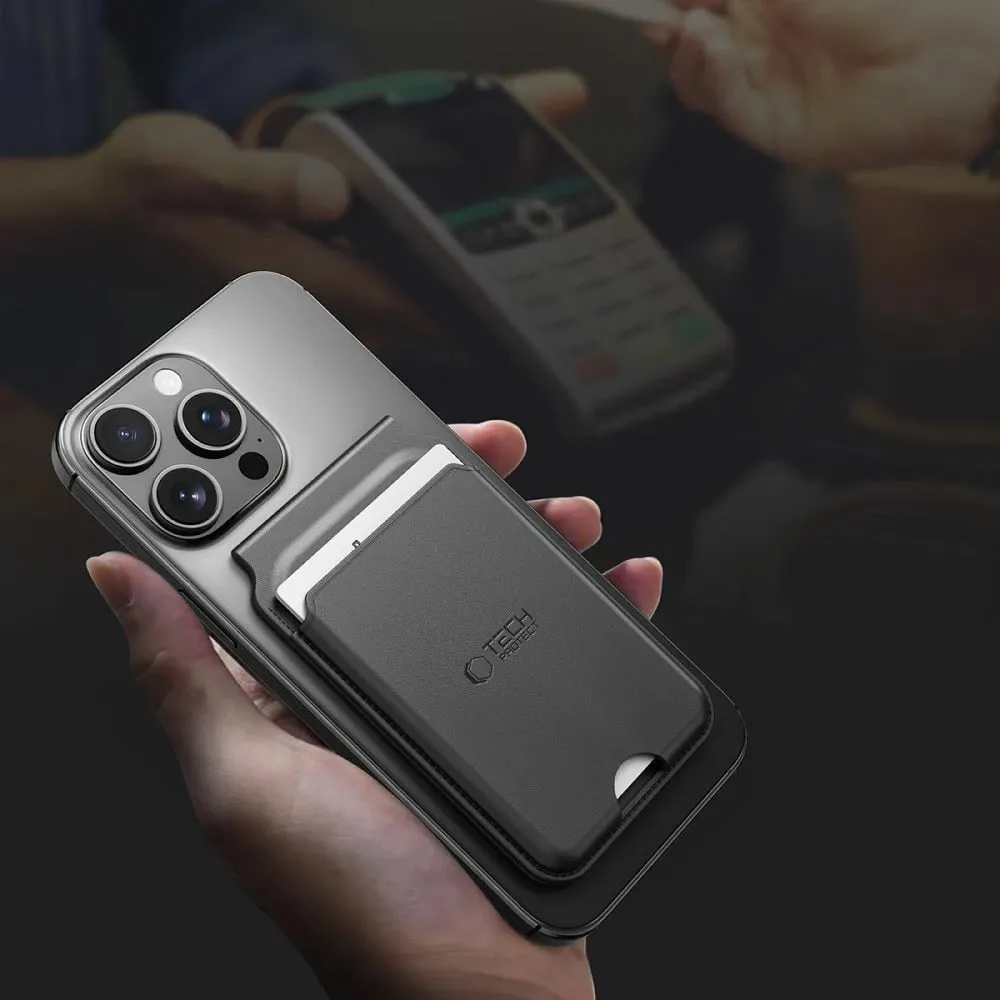 Mbajtës kartelash për smartphone Tech-Protect MagWallet Stand MagSafe, i zi - 5